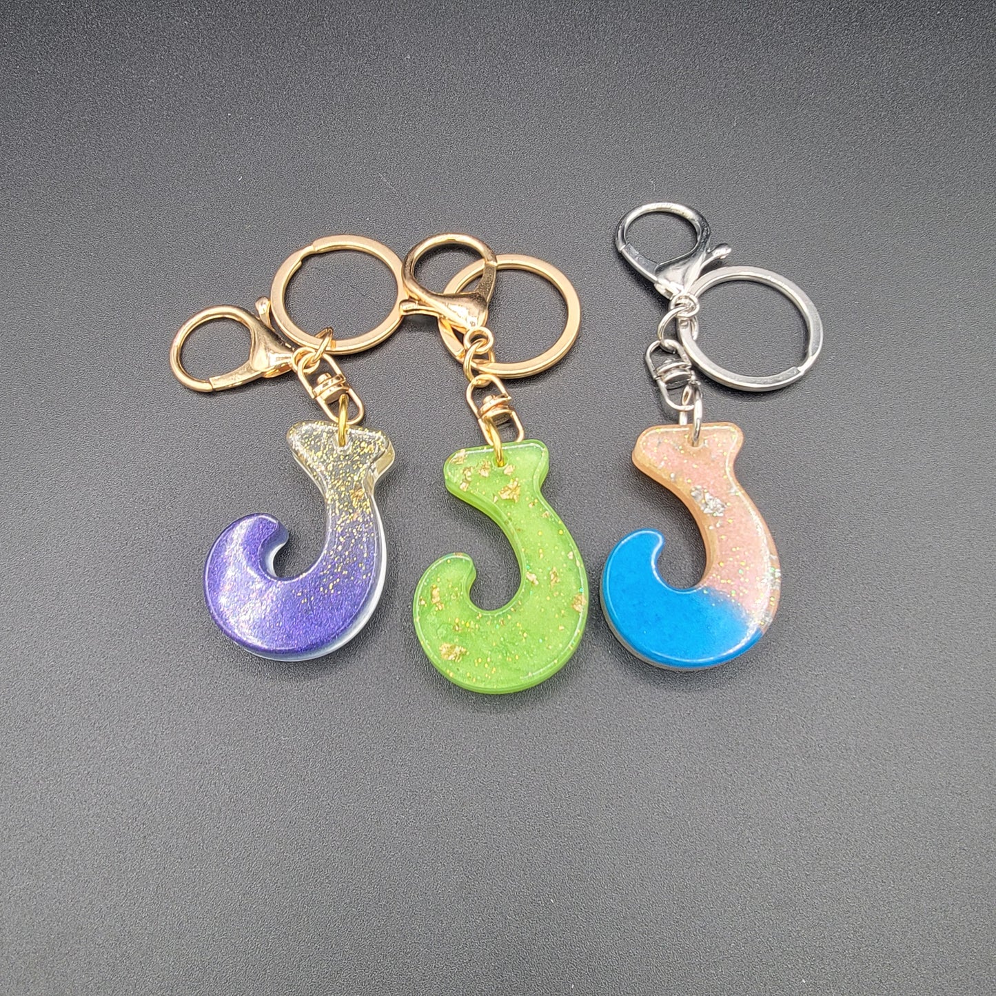 Letter Resin Keychains - CLEARANCE
