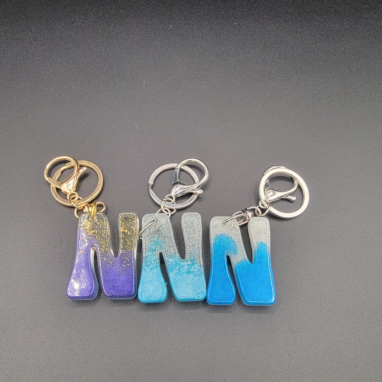 Letter Resin Keychains - CLEARANCE