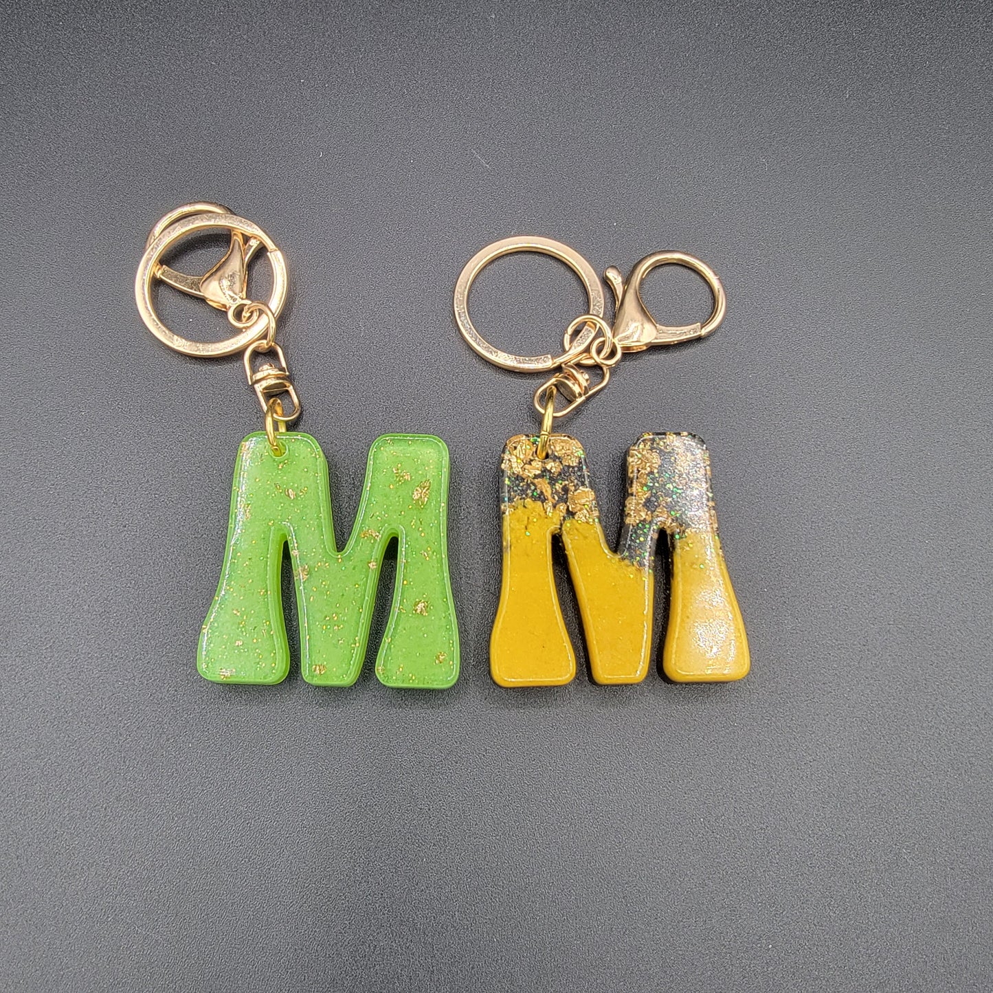 Letter Resin Keychains - CLEARANCE