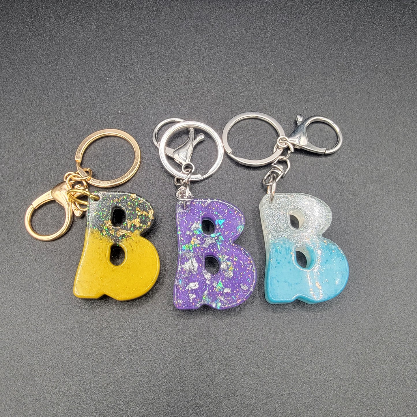 Letter Resin Keychains - CLEARANCE