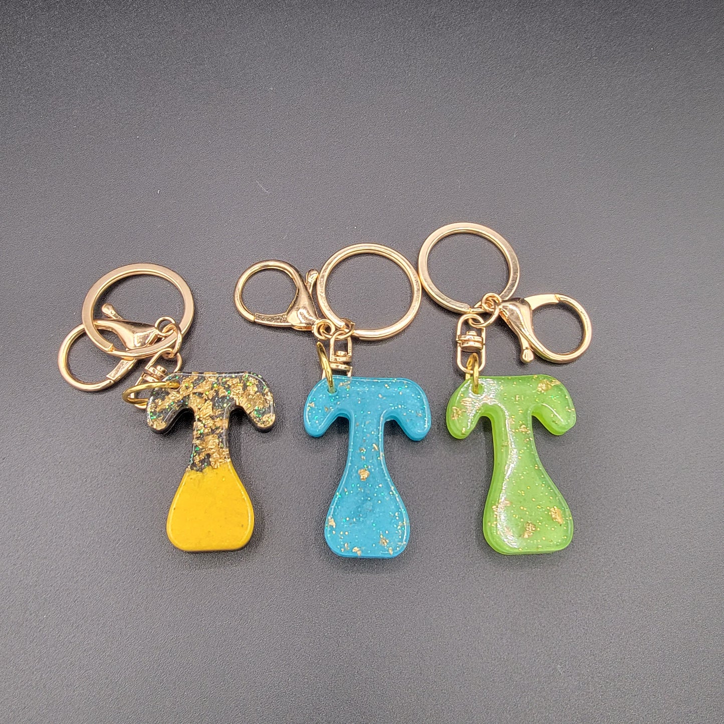 Letter Resin Keychains - CLEARANCE