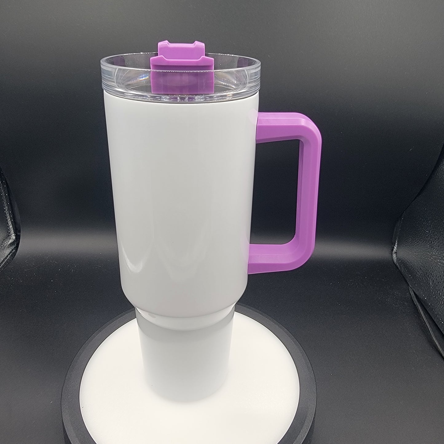40 oz Tumbler Purple Bow Highland Cow