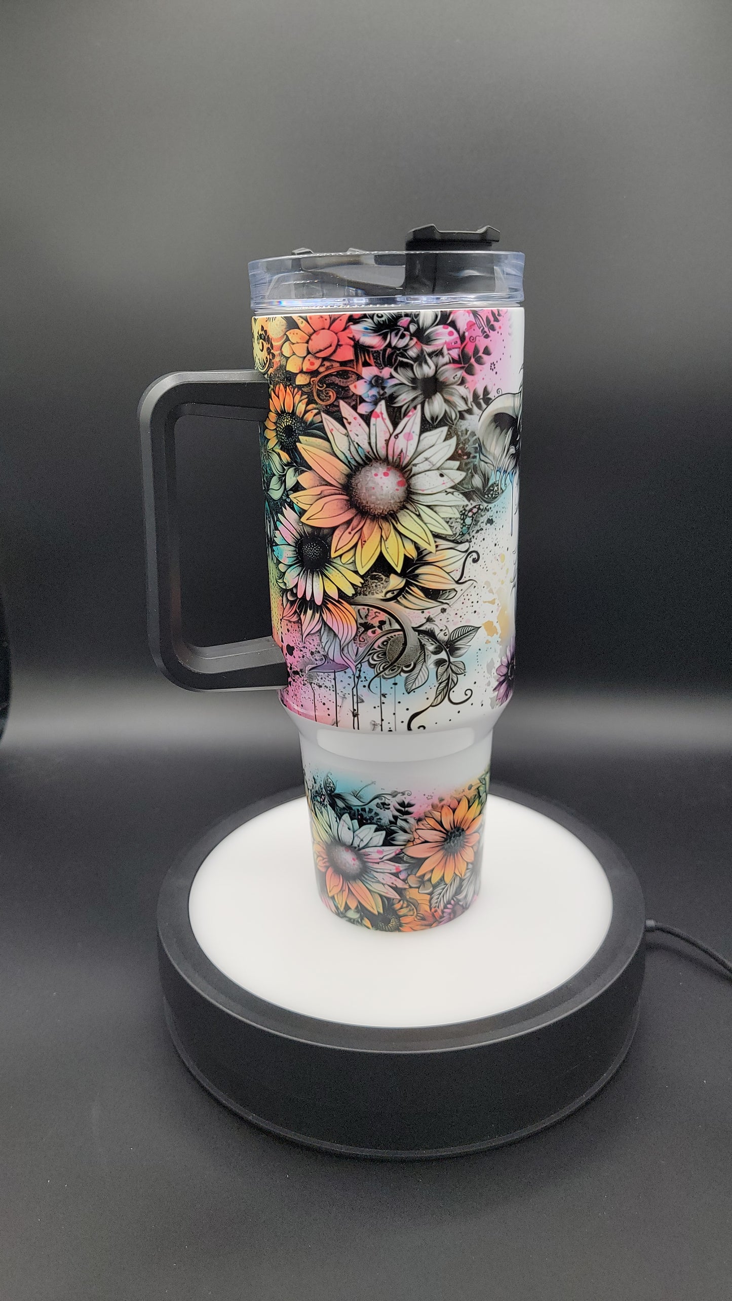 40 oz Tumbler Purple Bow Highland Cow
