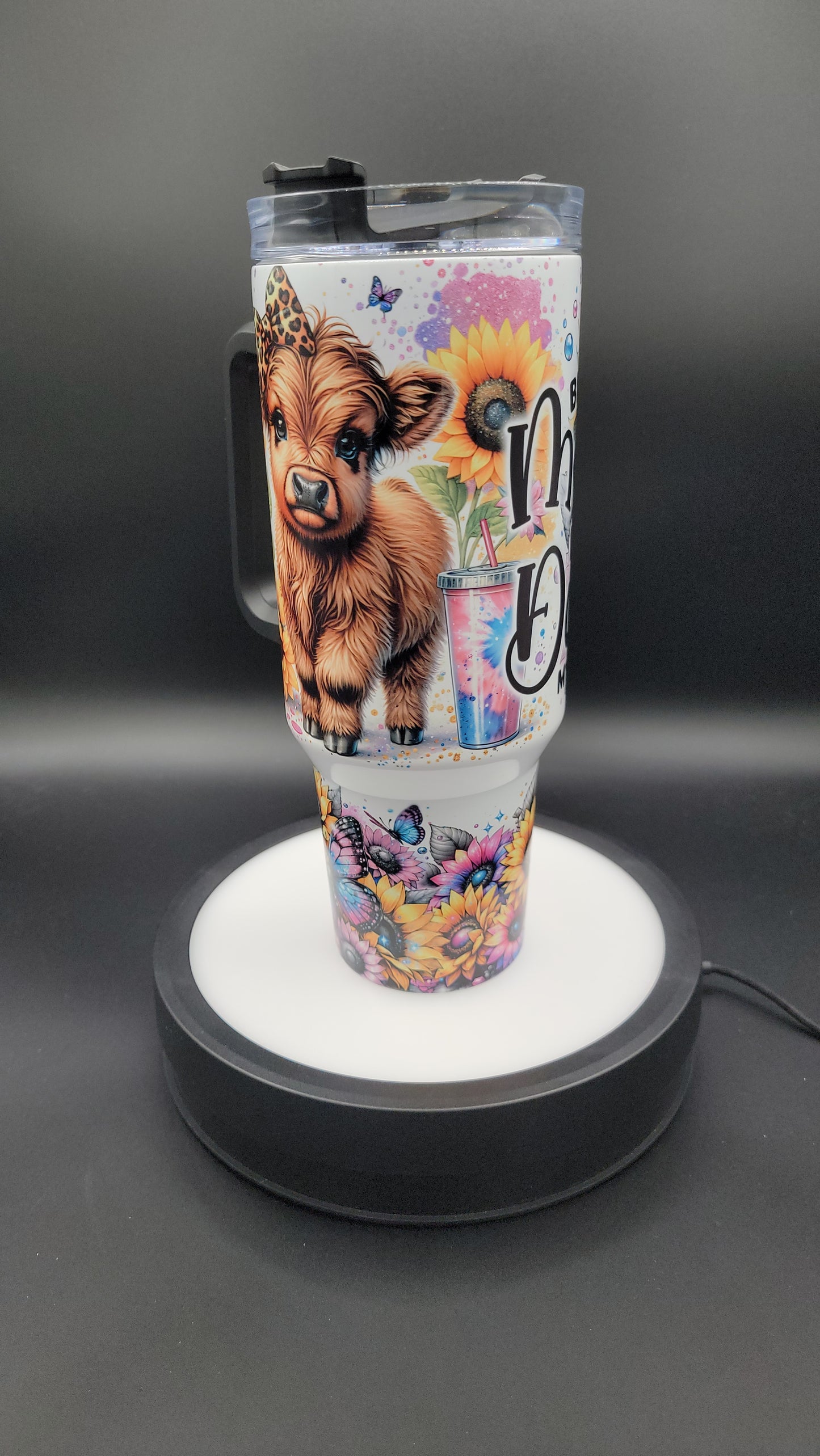 40 oz Tumbler Baby Highland Cow