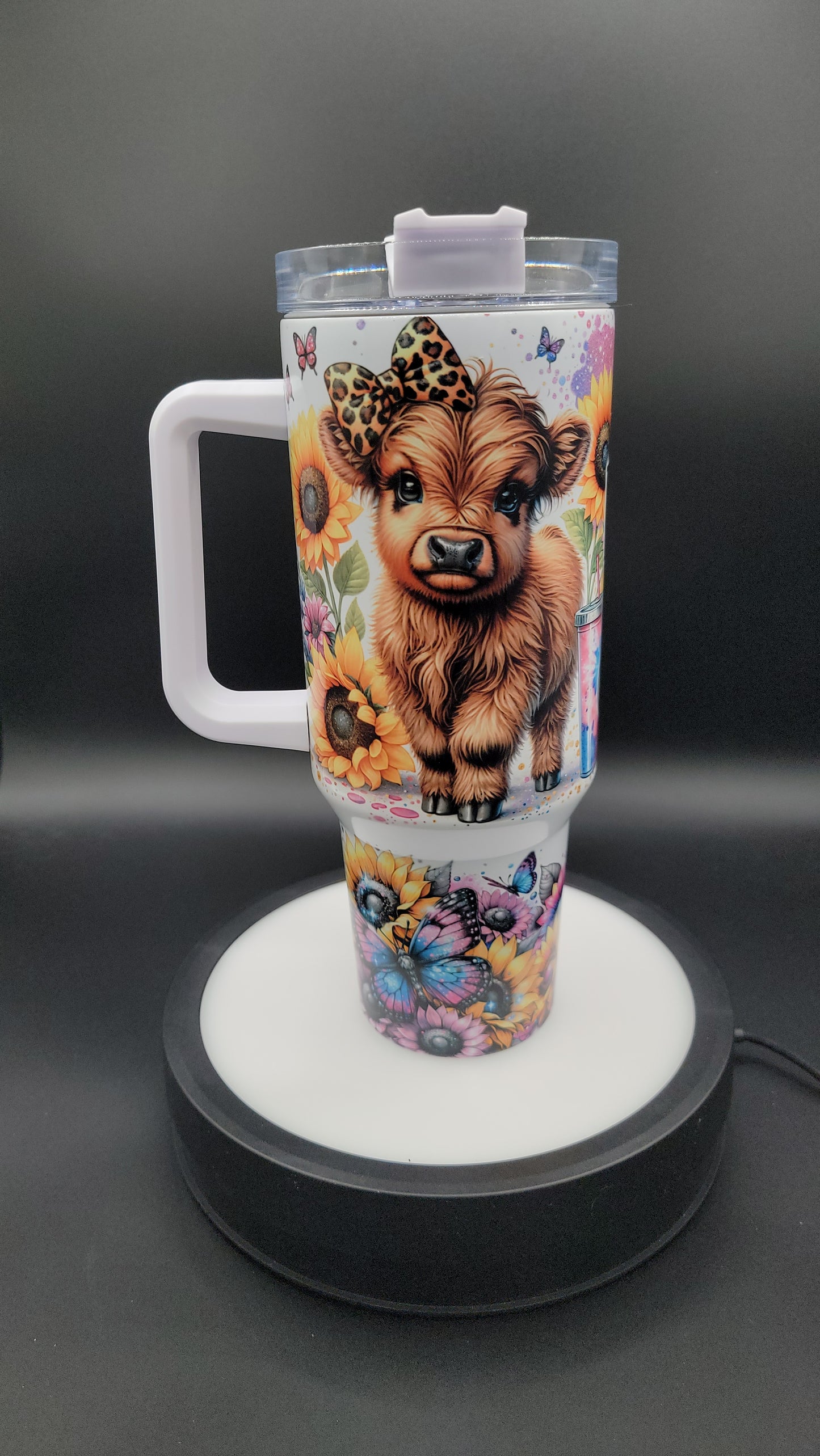 40 oz Tumbler Baby Highland Cow