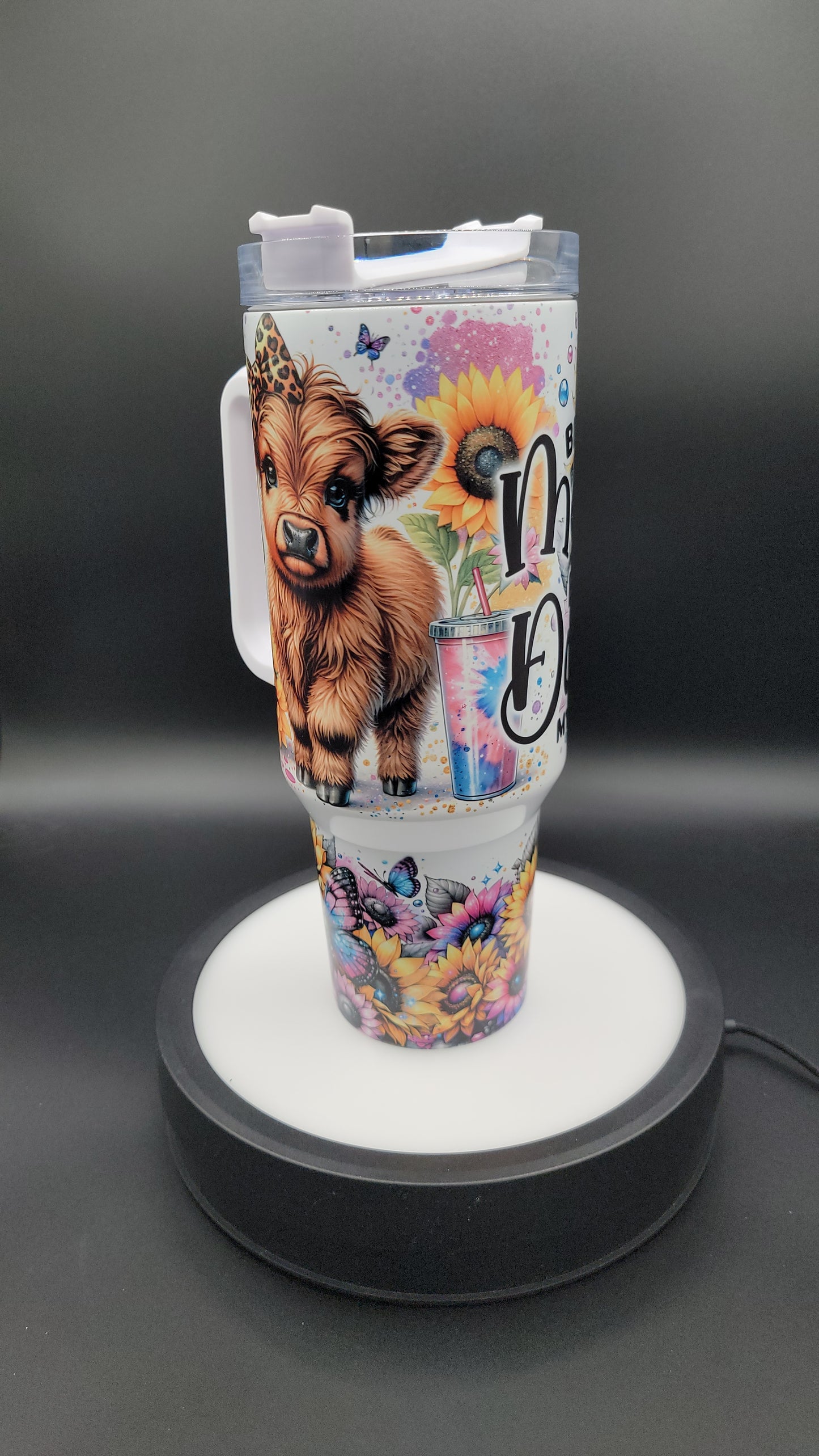 40 oz Tumbler Baby Highland Cow