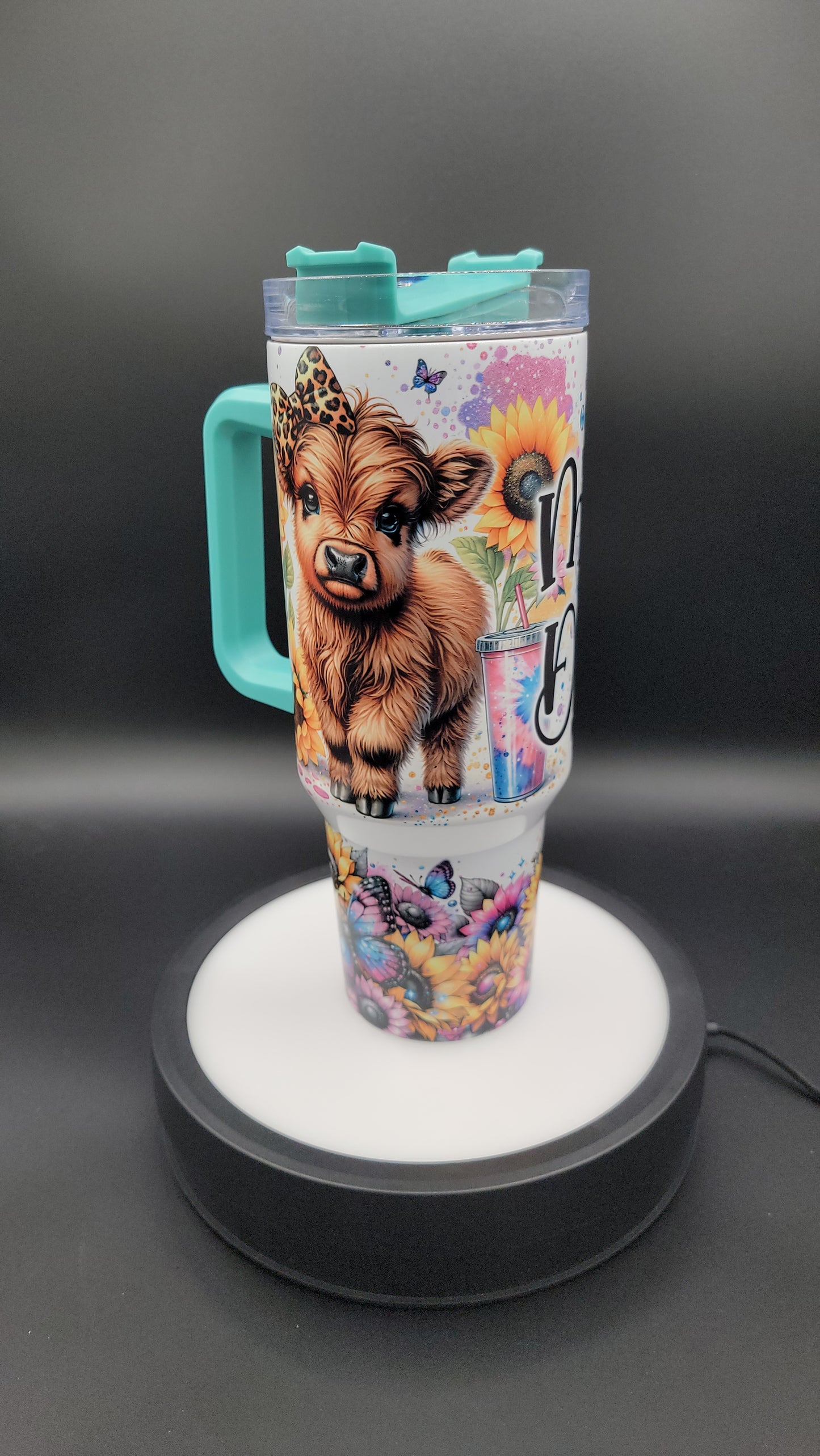 40 oz Tumbler Baby Highland Cow