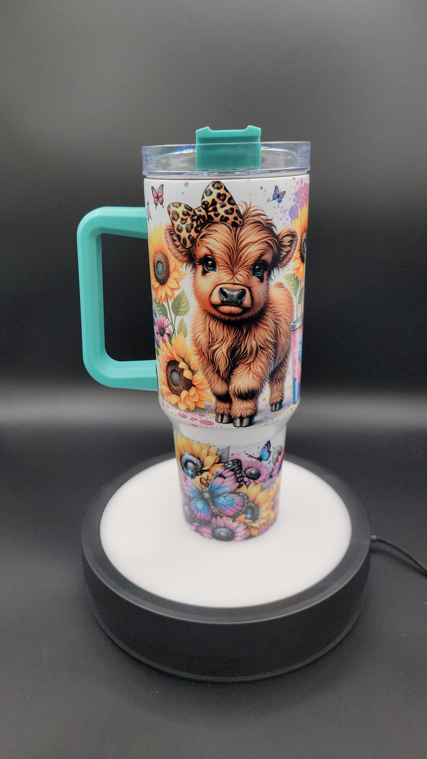 40 oz Tumbler Baby Highland Cow