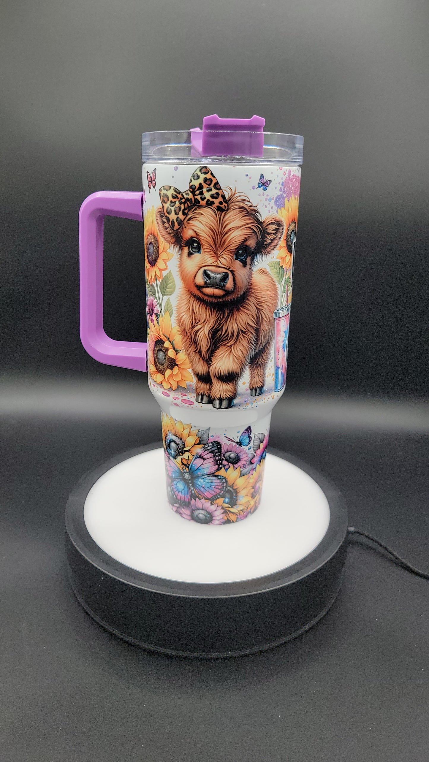 40 oz Tumbler Baby Highland Cow