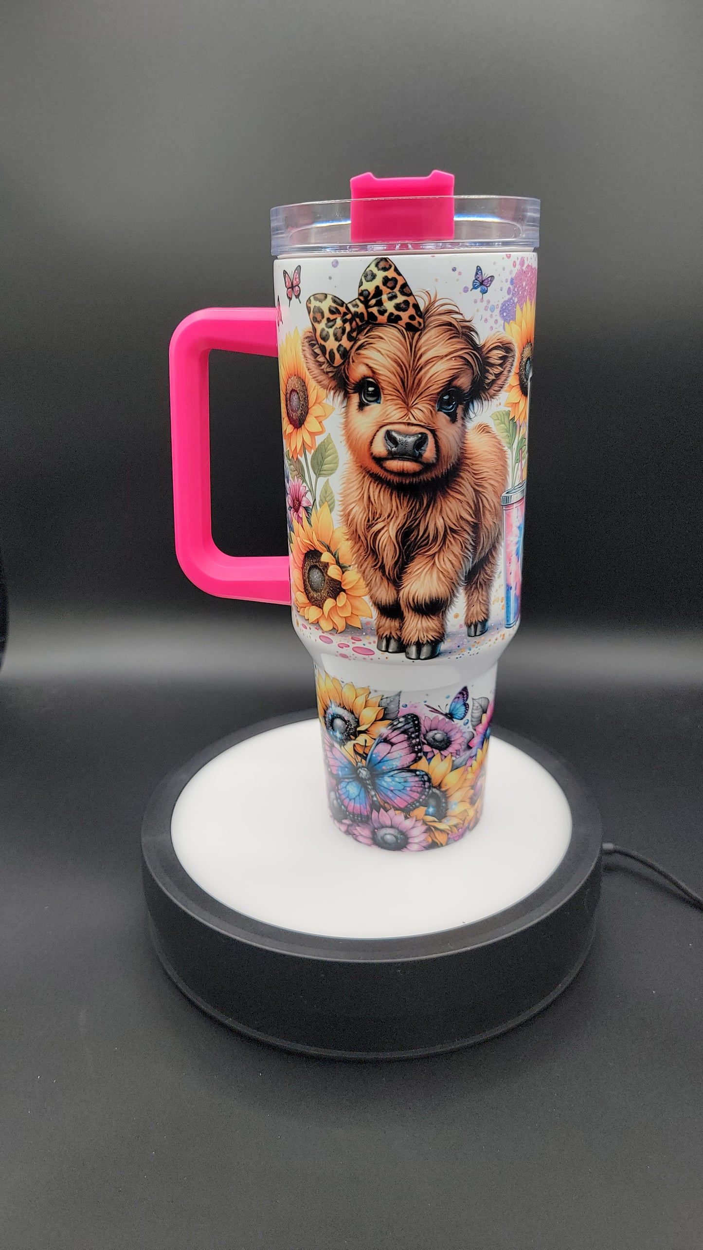 40 oz Tumbler Baby Highland Cow