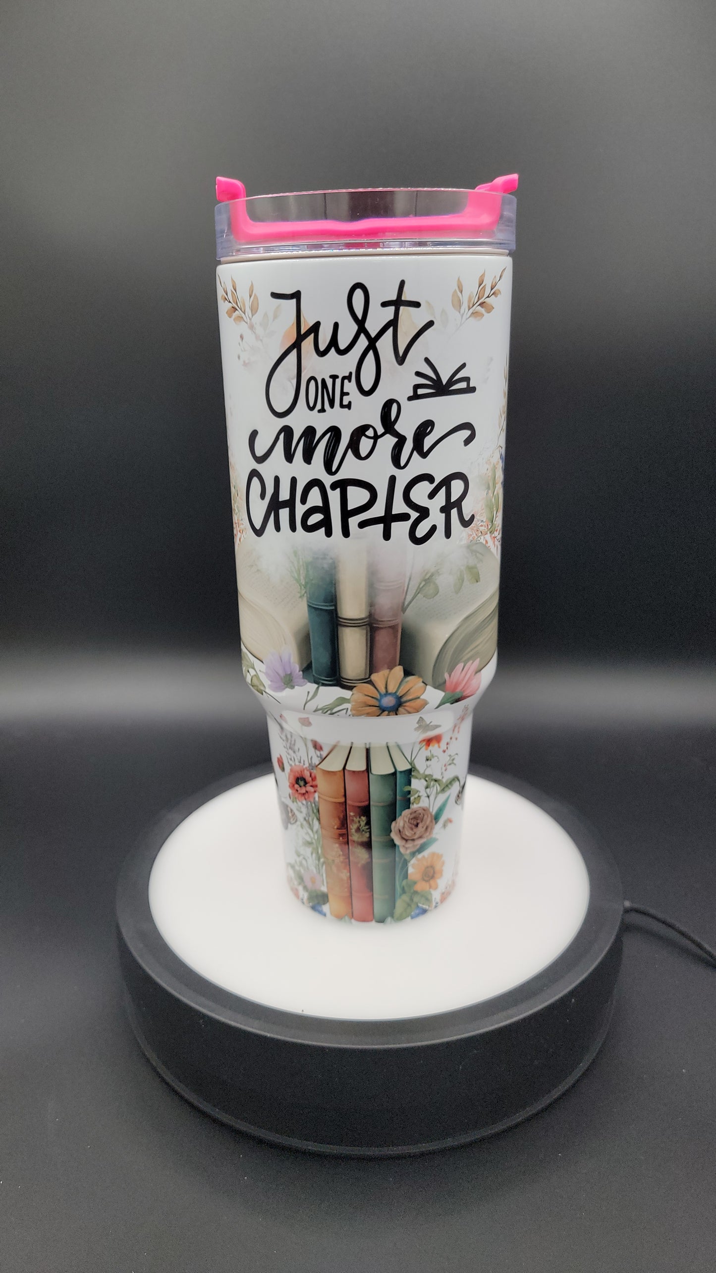 40oz Tumbler Just One More Chapter