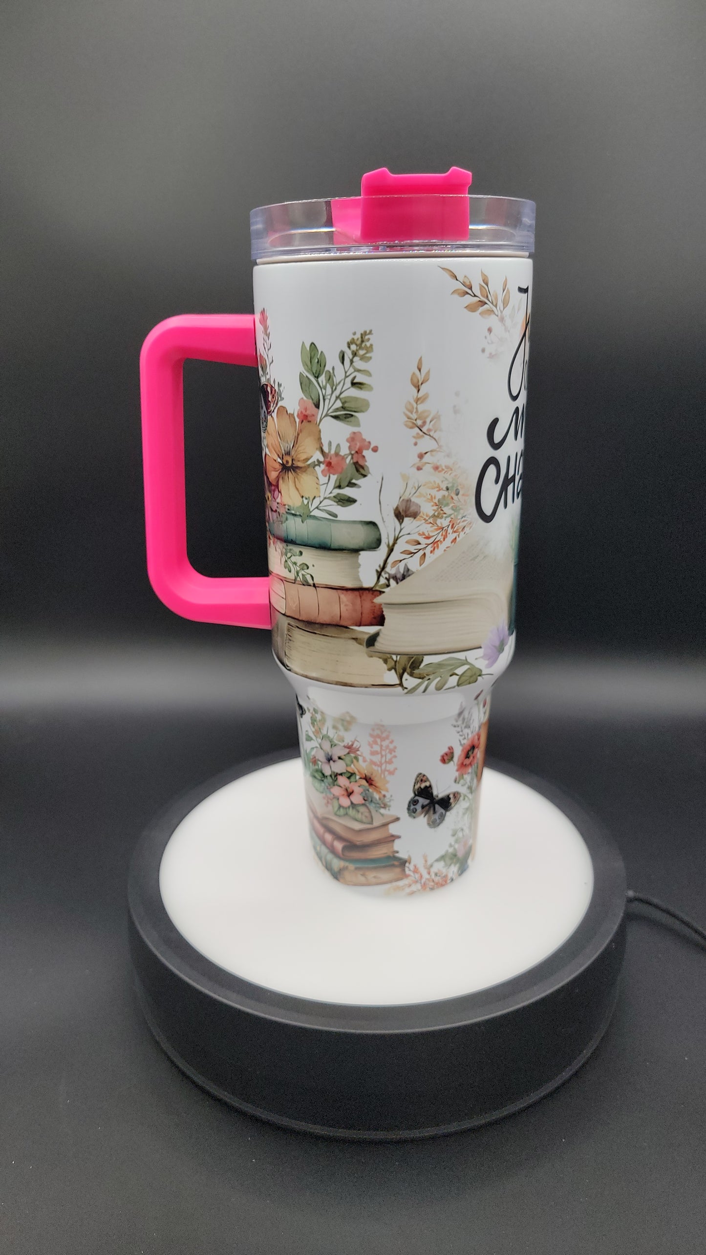 40oz Tumbler Just One More Chapter