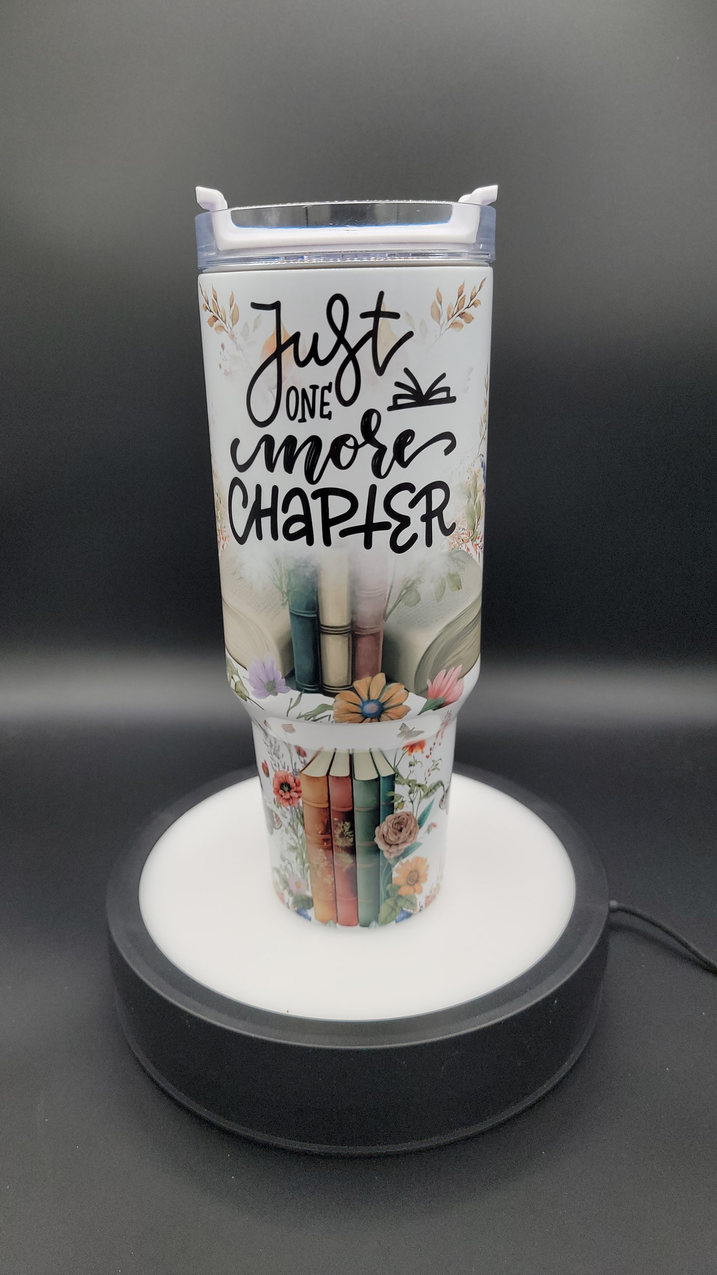 40oz Tumbler Just One More Chapter