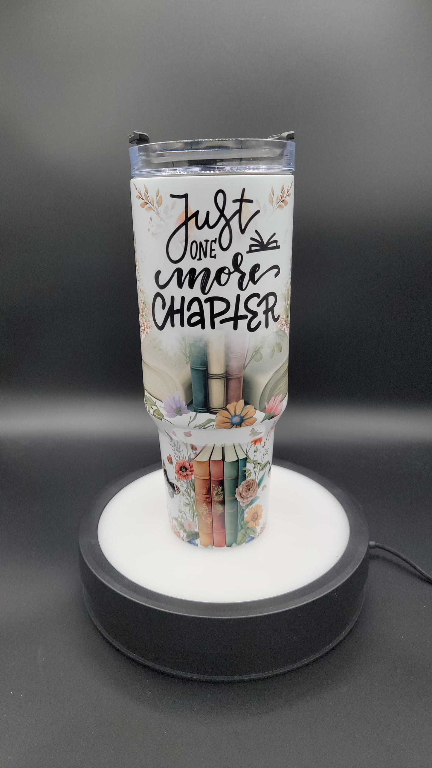 40oz Tumbler Just One More Chapter