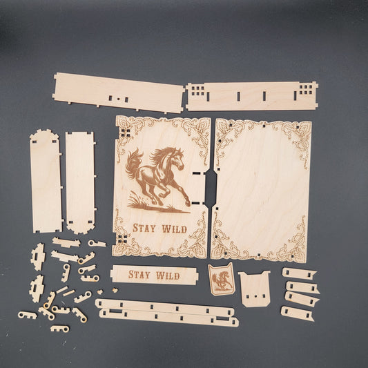 DIY Wood Trinket Box Kits (Stay Wild & Magic Awaits)