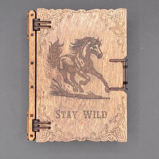 Stay Wild Wood Keepsake Box