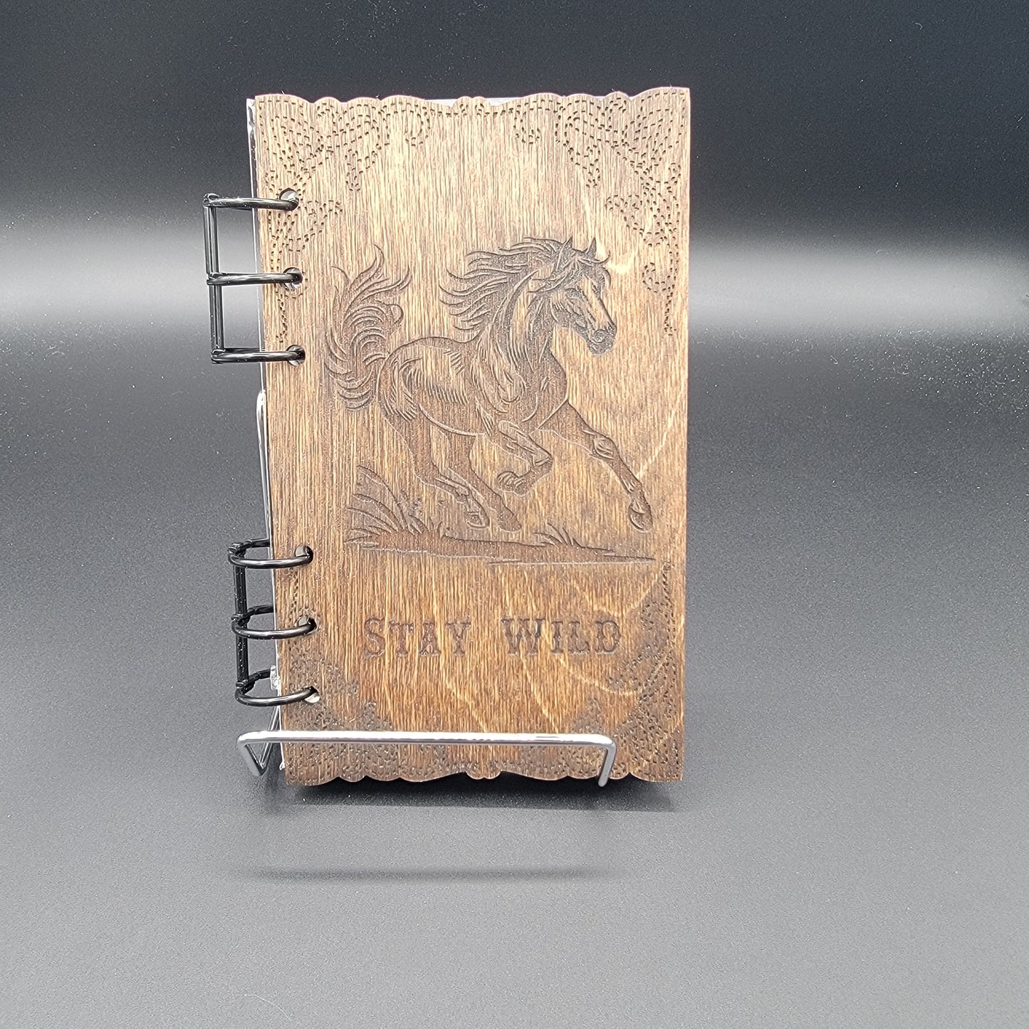 Stay Wild Horse Wood Notebook