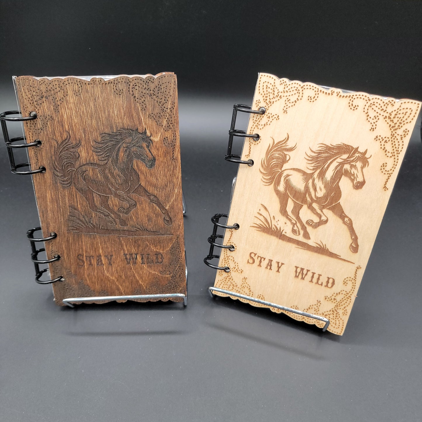 Stay Wild Horse Wood Notebook