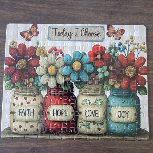 Faith Hope Love Joy - 120 Piece Puzzle