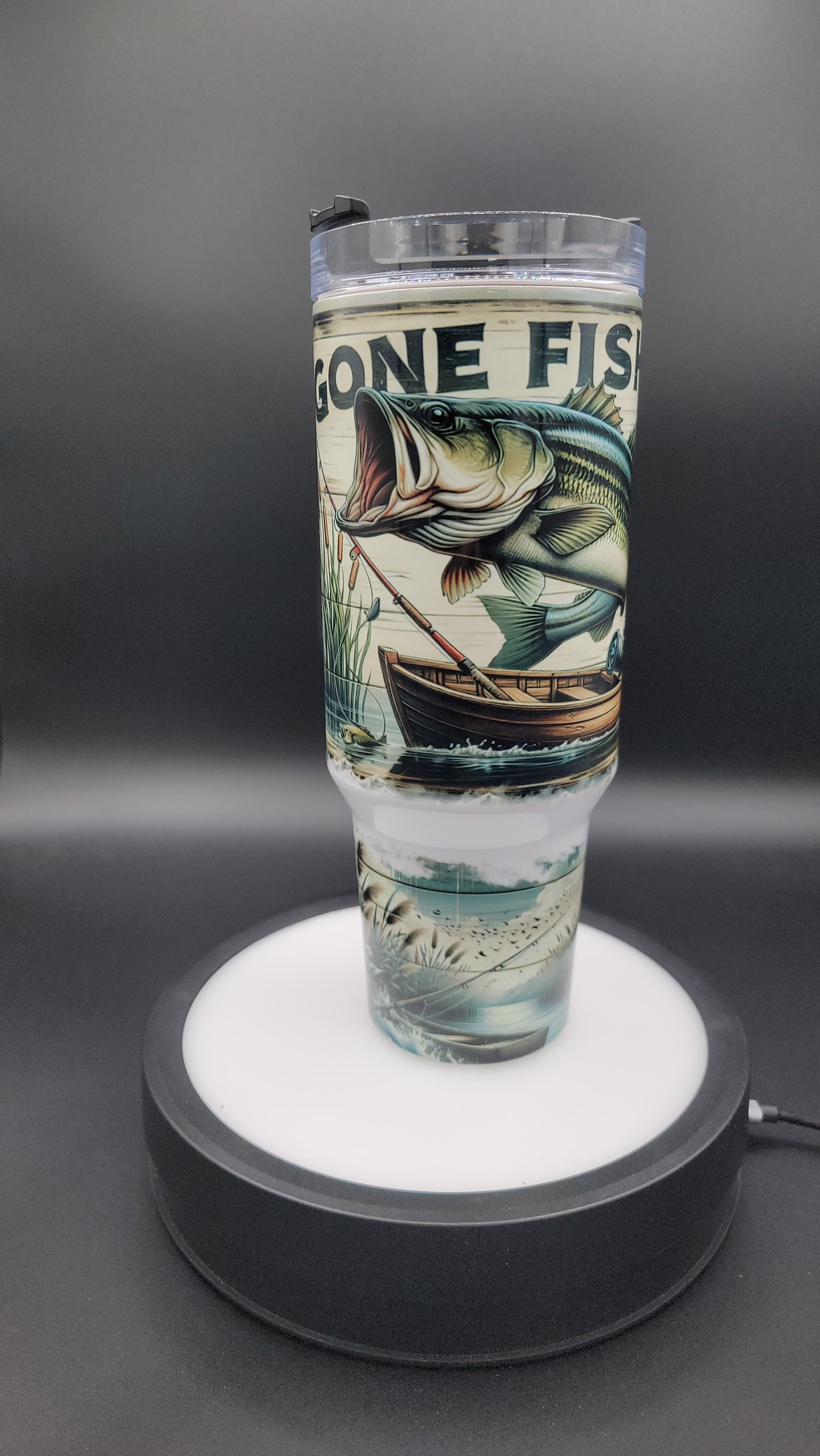 40oz Tumbler Gone Fishing