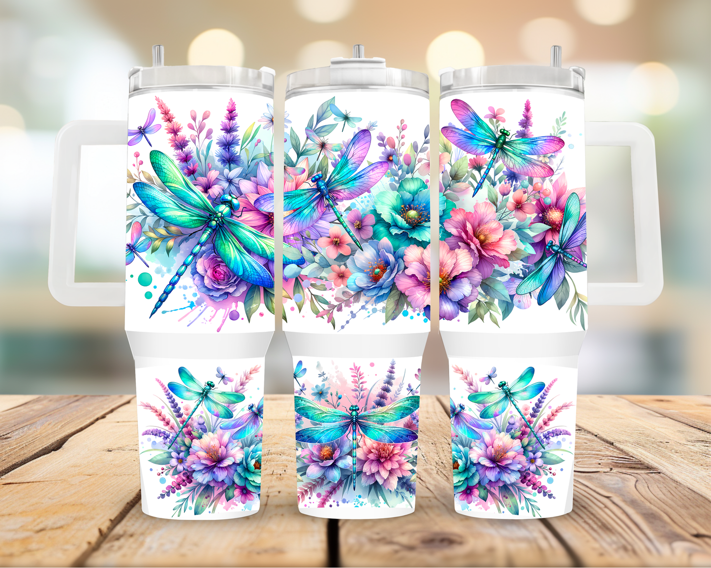 40oz Tumbler Dragonflies