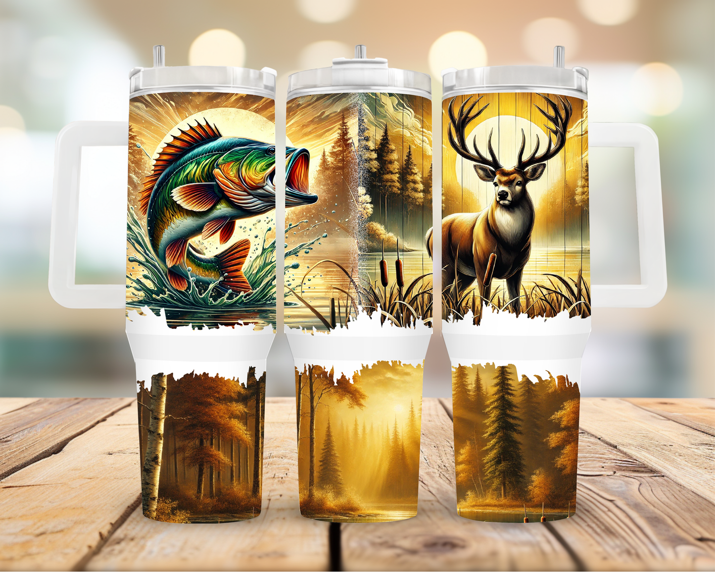 40oz Tumbler Bass Deer