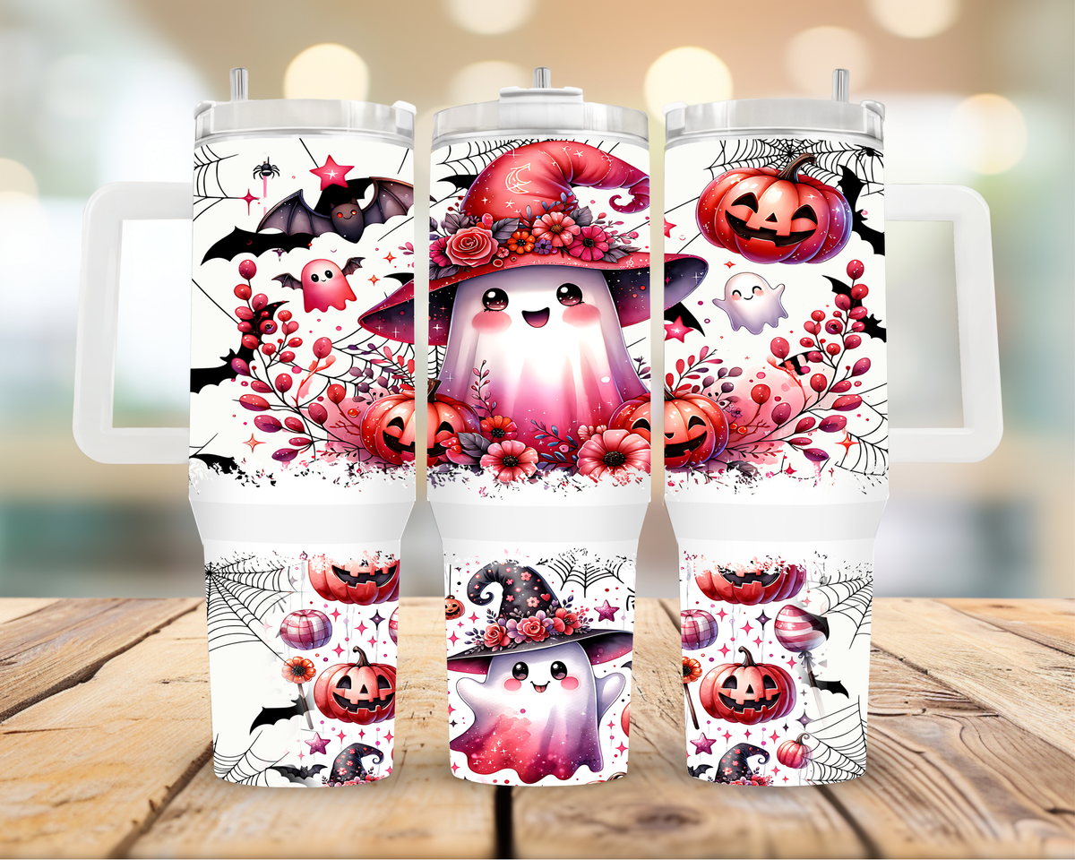 Pink Ghost 40oz Tumbler