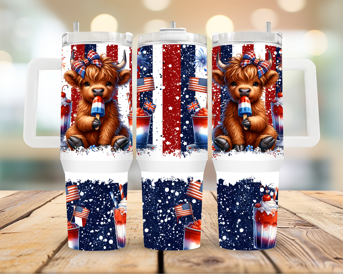 Popsicle Cow 40oz Tumbler