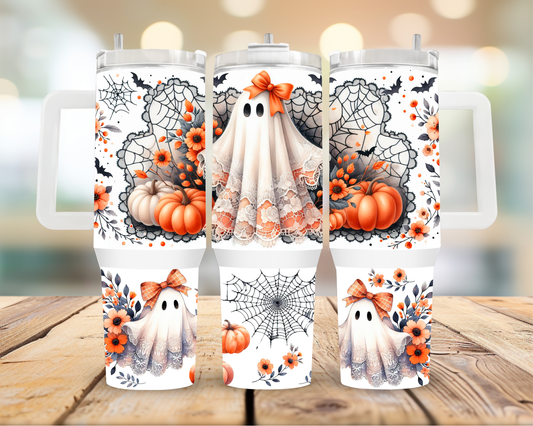 Lace Sheet Ghost 40oz Tumbler