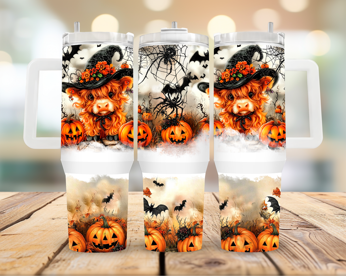 Orange Cow Witch 40oz Tumbler