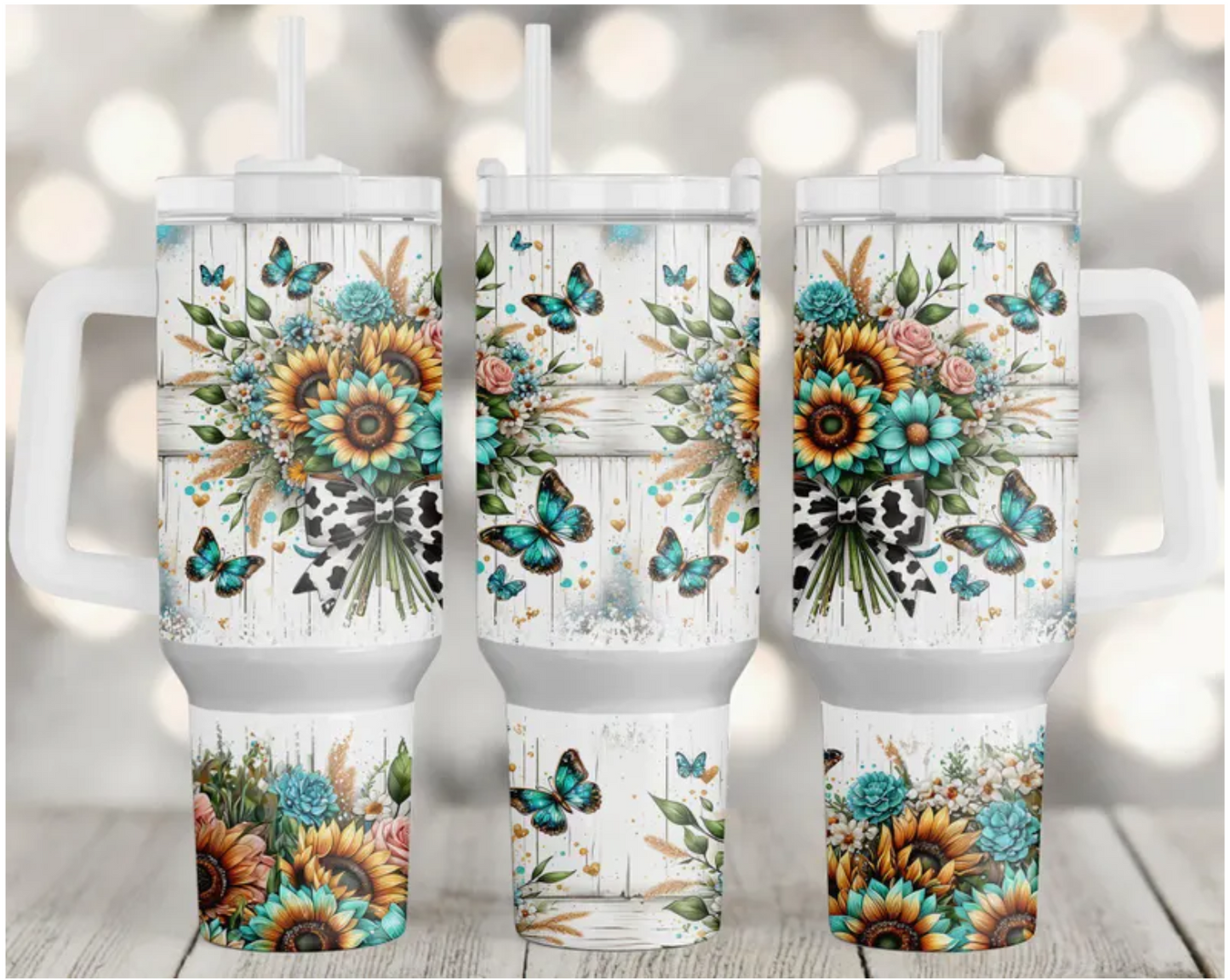 40oz Tumbler Country Sunflower
